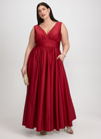 Fit & Flare V-Neck Dress