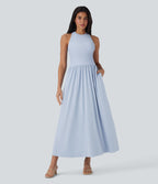 BreezefulTM Quick Dry Maxi Casual Dress with Pockets