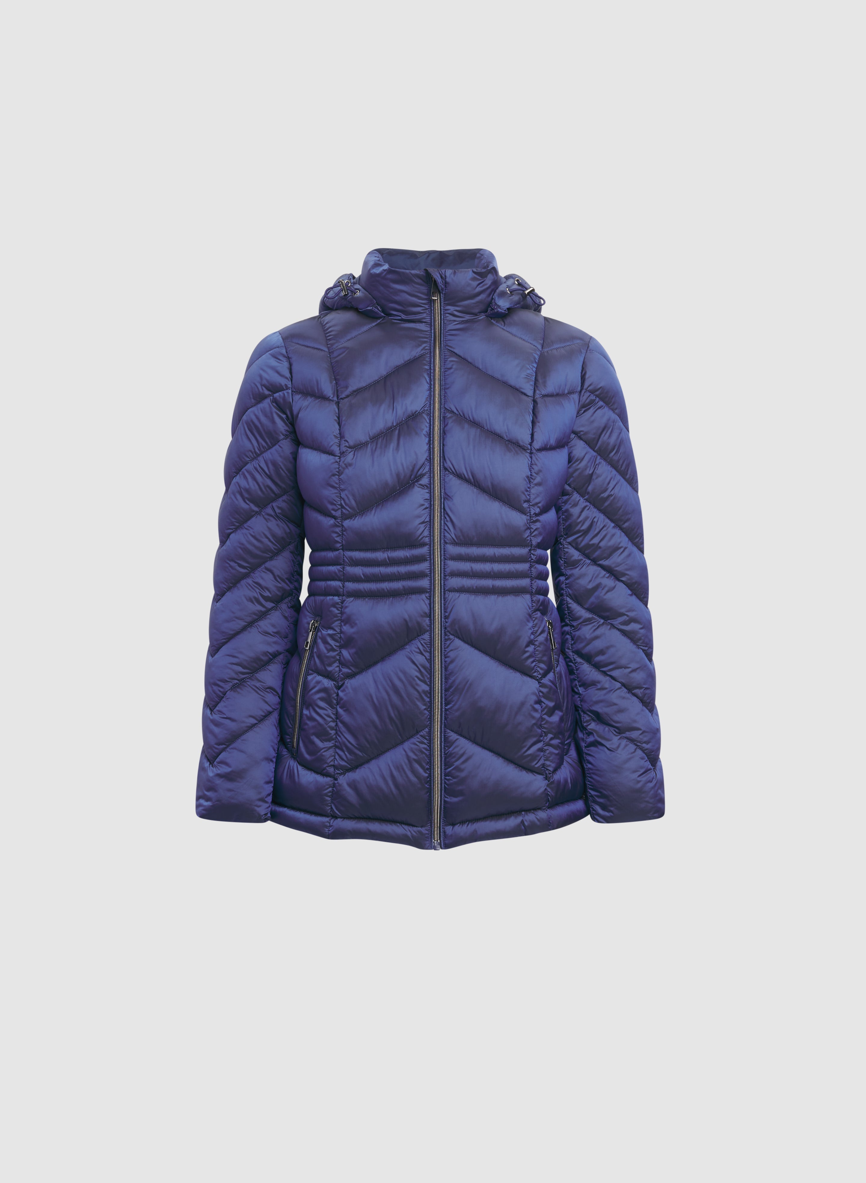 Metallic Chevron Quilted Jacket