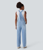 FlexTM Denim Casual Overalls with Pockets