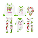 Holiday Family Christmas Pajamas Set With Cute Xmas Character Pattern Design