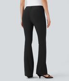 Mid Rise Denim Like Work Pants with Pockets