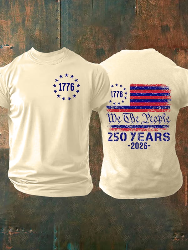 Men's  250 YEARS  Print Casual T-Shirt