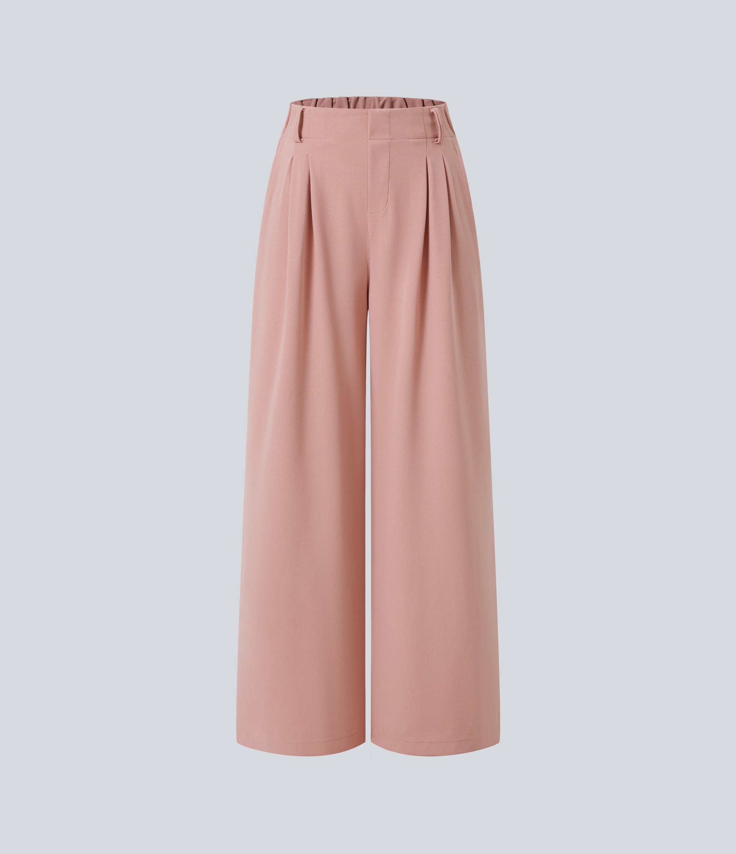 FlexTM High Waisted Side Pocket Wide Leg Waffle Work Pants