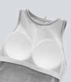 Round Neck Cropped Casual Tank Top