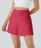 2026🔥UK Super High Waisted Back Pocket & Side Hidden Pocket 2-in-1 Yoga Shorts
