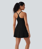 SoftlyZeroTM Airy 2-in-1 Cool Touch Mini Dance Active Dress with Pockets-Easy Peezy Edition-D/DD/DDD/F Cups