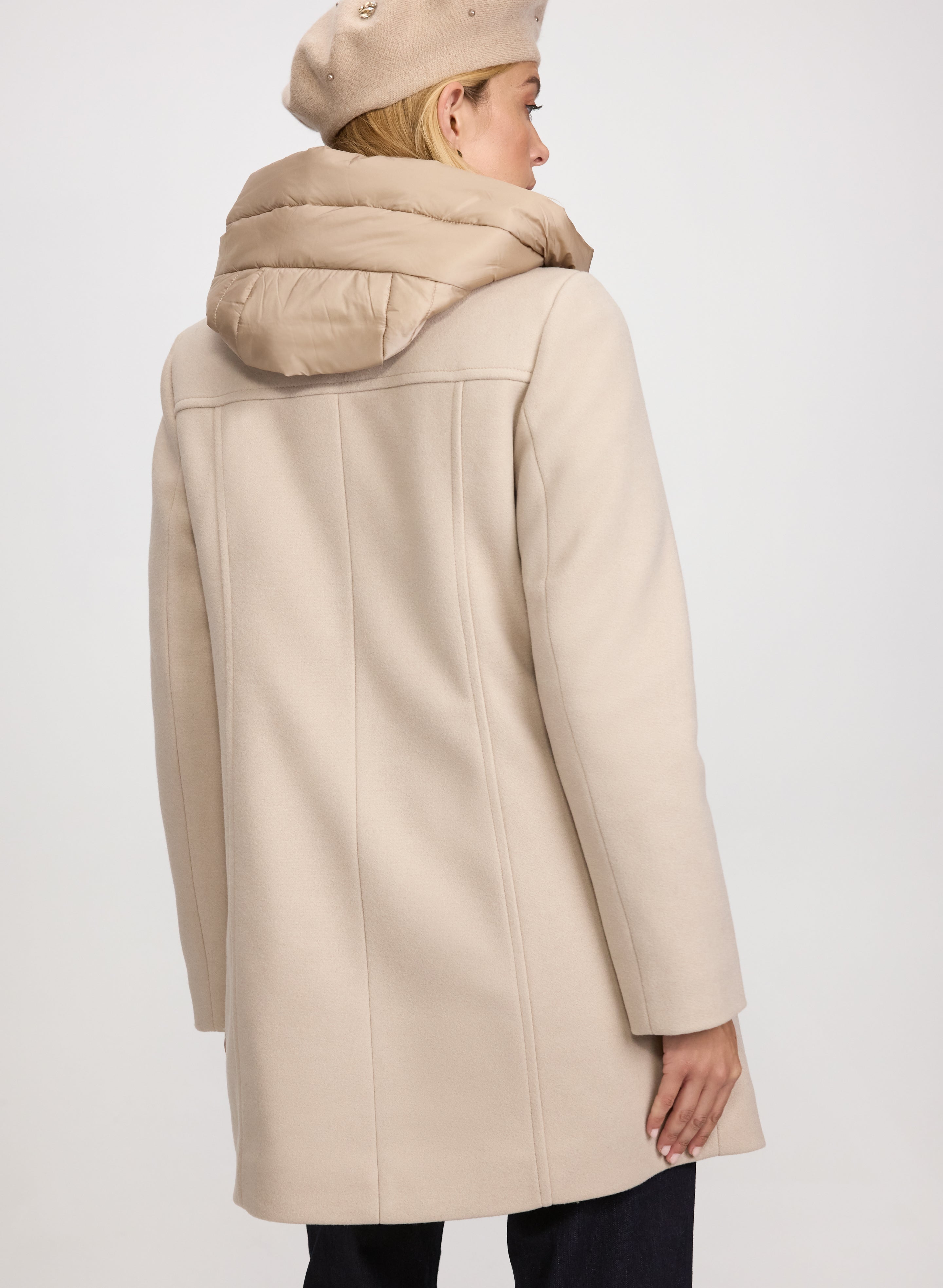 Stretch Wool Blend Coat