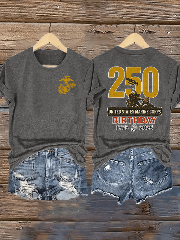 Women's  UNITED STATES MARINE CORPS BIRTHDAY Print T-Shirt