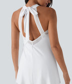 SoftlyZeroTM Airy Tie Back 2-in-1 Cool Touch Mini Yoga Active Dress with Pocket-UPF50+