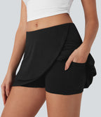 Low Rise Tulip 2-in-1 Mini Casual Skirt with Pocket
