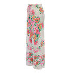 Colorful Floral Patterns V-Neck Vest Top & Pleated Pants