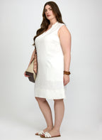 Linen-Blend Pocket Dress