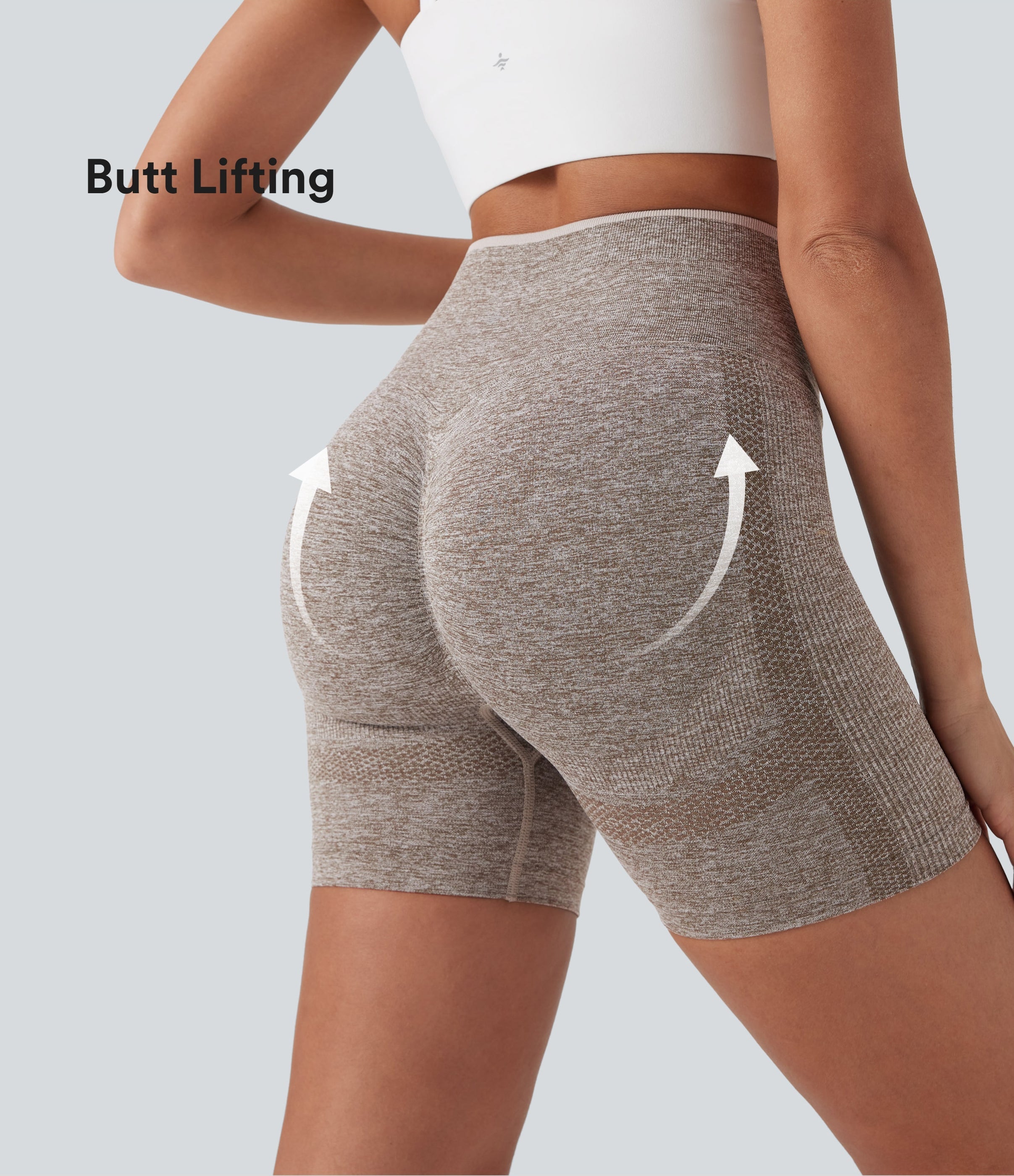 Seamless Flow High Waisted Scrunch Butt Lifting Yoga Biker Shorts 5''