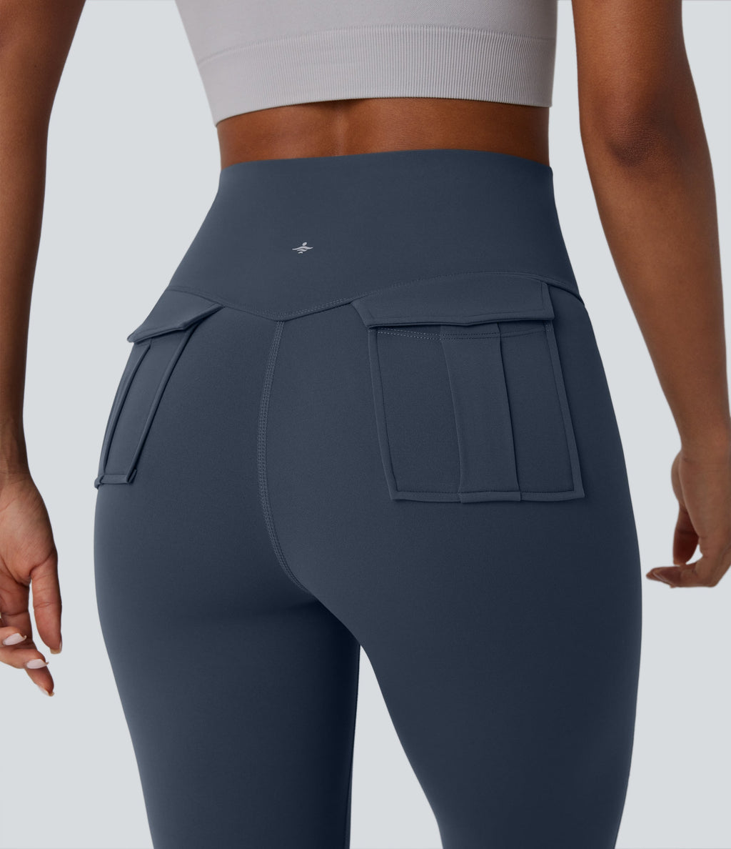 UltraSculptTM SoCinched High Waisted Tummy Control Yoga Bootcut Leggings with Pockets