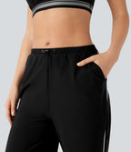 Low Rise Color Block Quick Dry Dance Joggers with Pockets