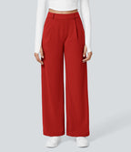 2026🔥 FlexTM High Waisted Pocket Straight Leg Work Pants