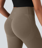 UltraSculptTM SoCinched High Waisted Scrunch Butt Lifting Tummy Control Side Pocket Shaping Workout Biker Shorts 9''