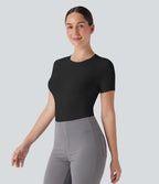 Seamless Flow Smoothing Adjustable Leg Straps Work Bodysuit-Easy Peezy
