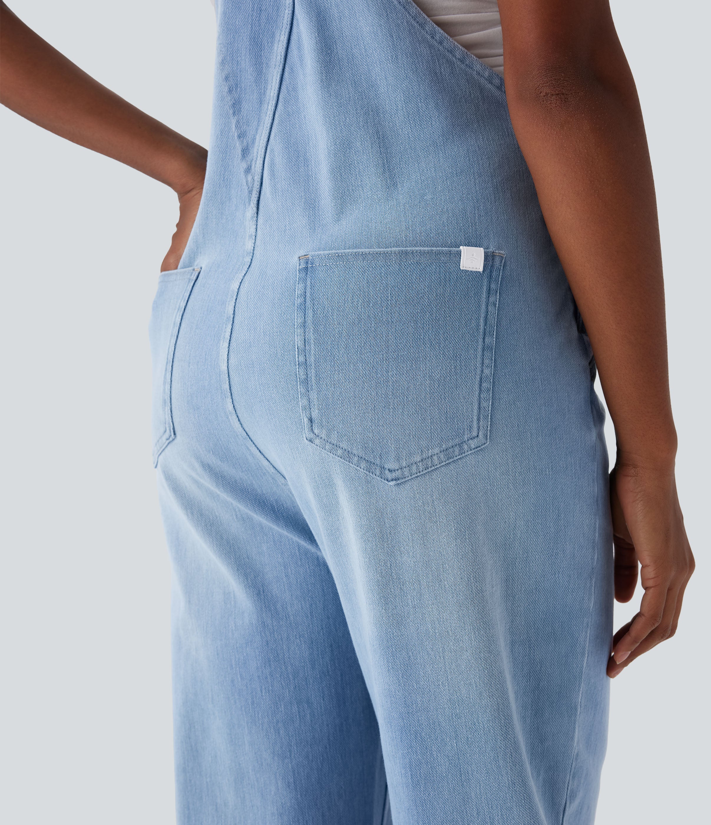 FlexTM Denim Casual Overalls with Pockets