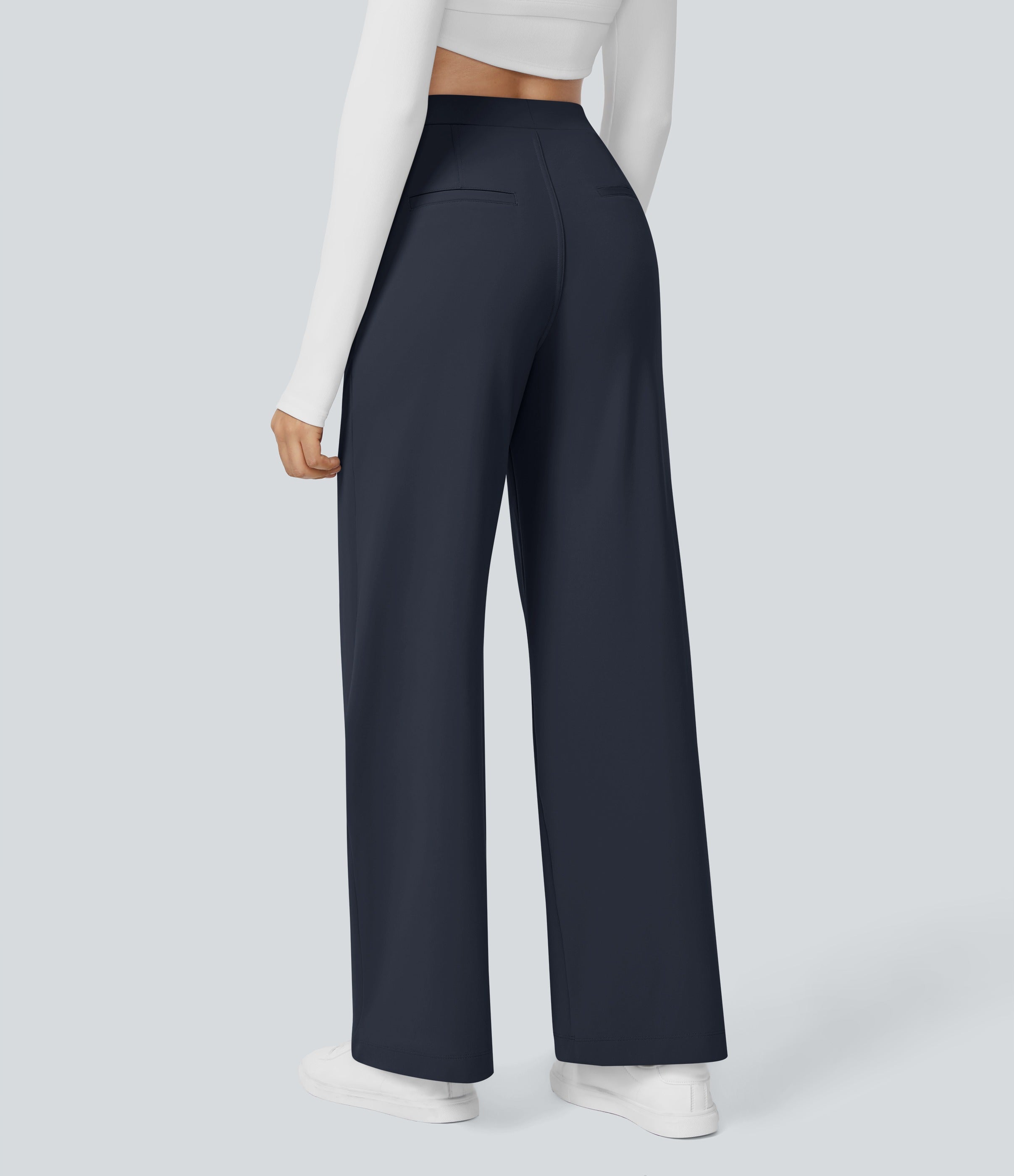 2026🔥 FlexTM High Waisted Pocket Straight Leg Work Pants