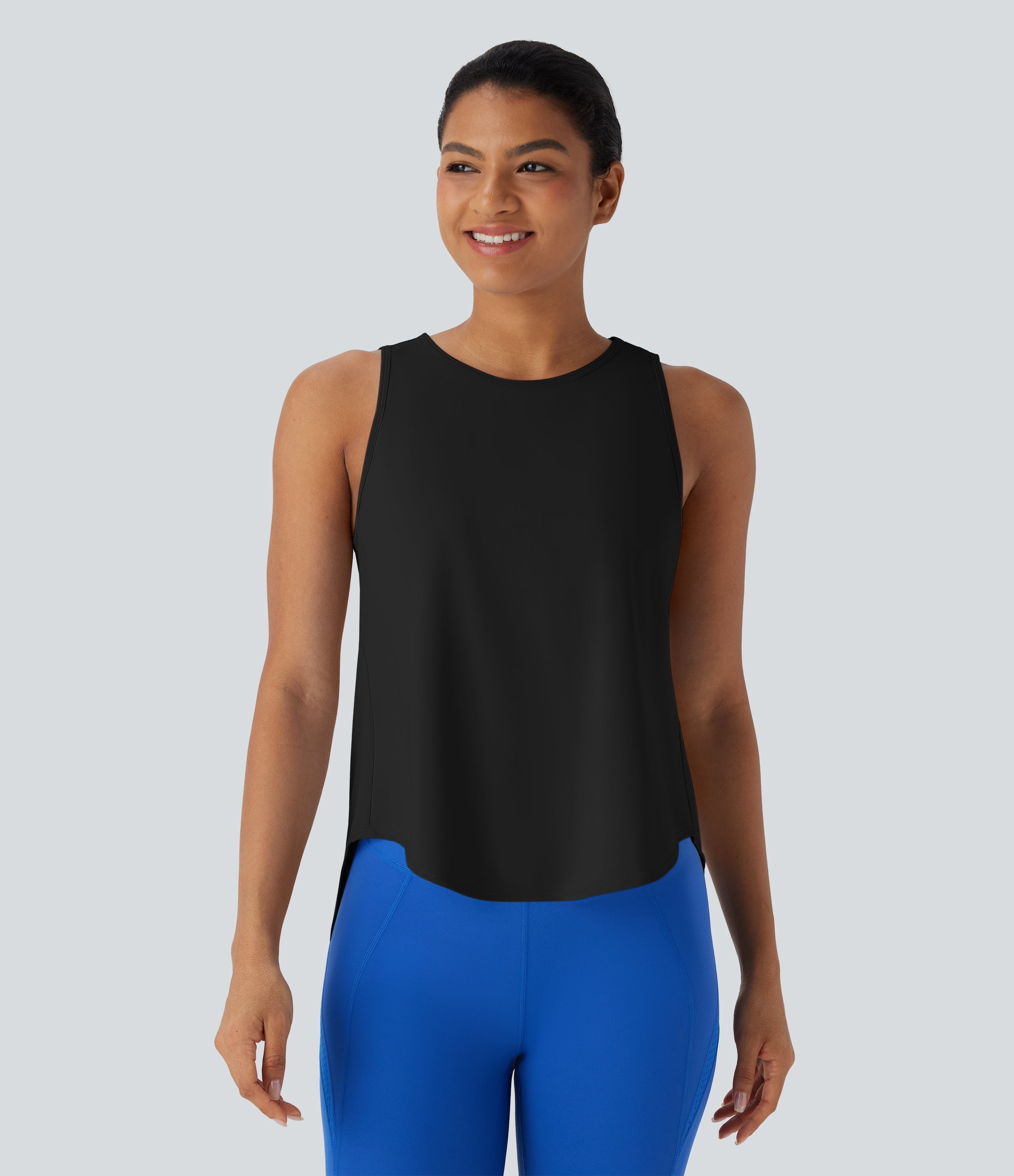 Tie Back Cool Touch Running Tank Top-UPF50+