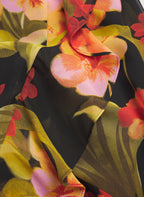 Floral Chiffon Midi Dress