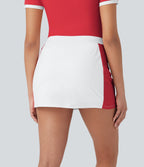 SoftlyZeroTM Airy Mid Rise Color Block 2-in-1 Cool Touch Bodycon Mini Casual Skirt-UPF50+