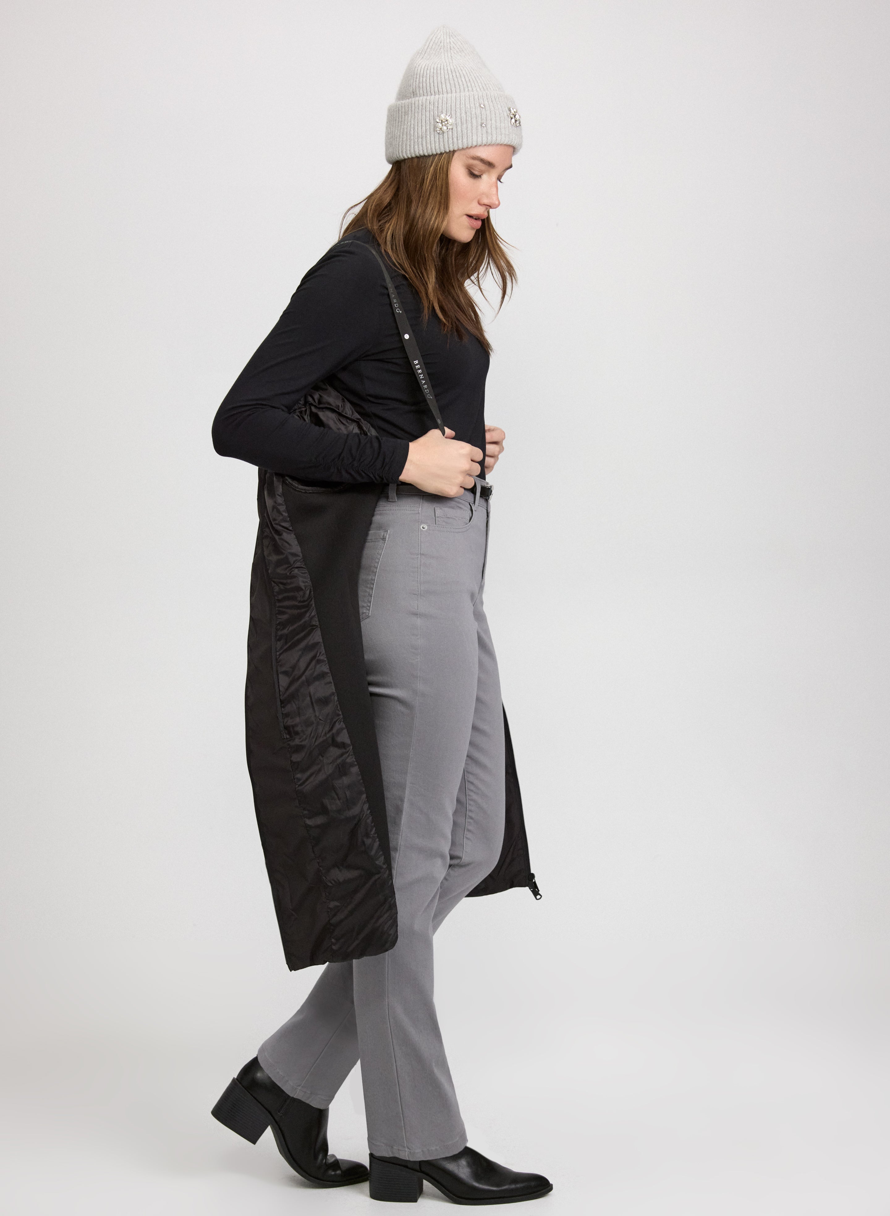 Bernardo - Quilted Scuba Detail Coat