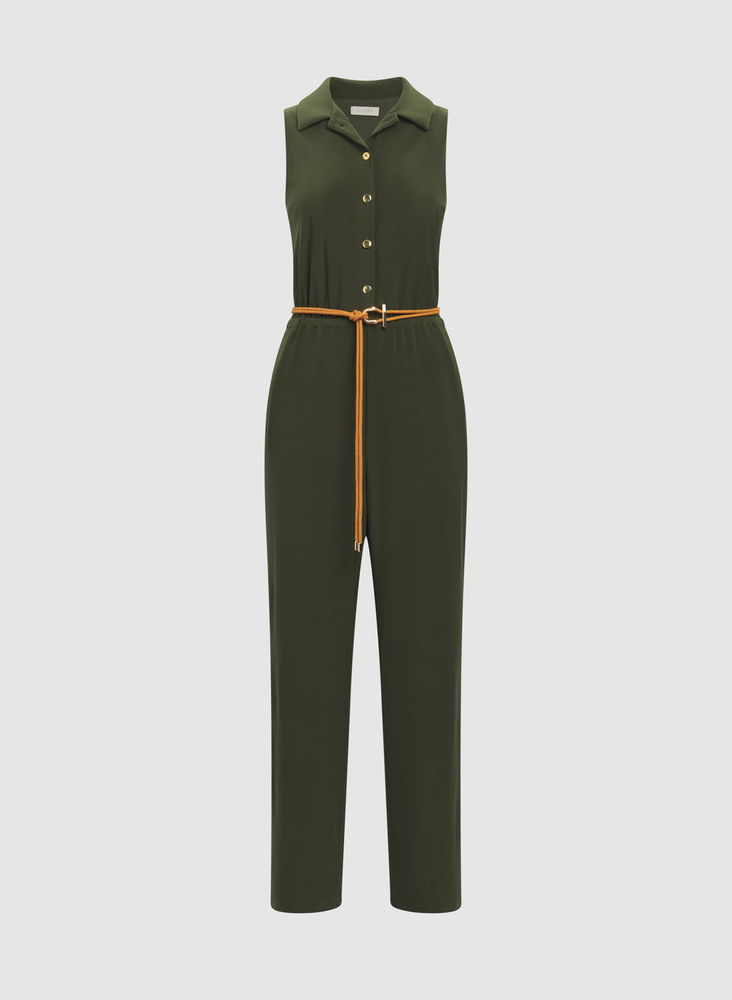 Belted Jersey Jumpsuit