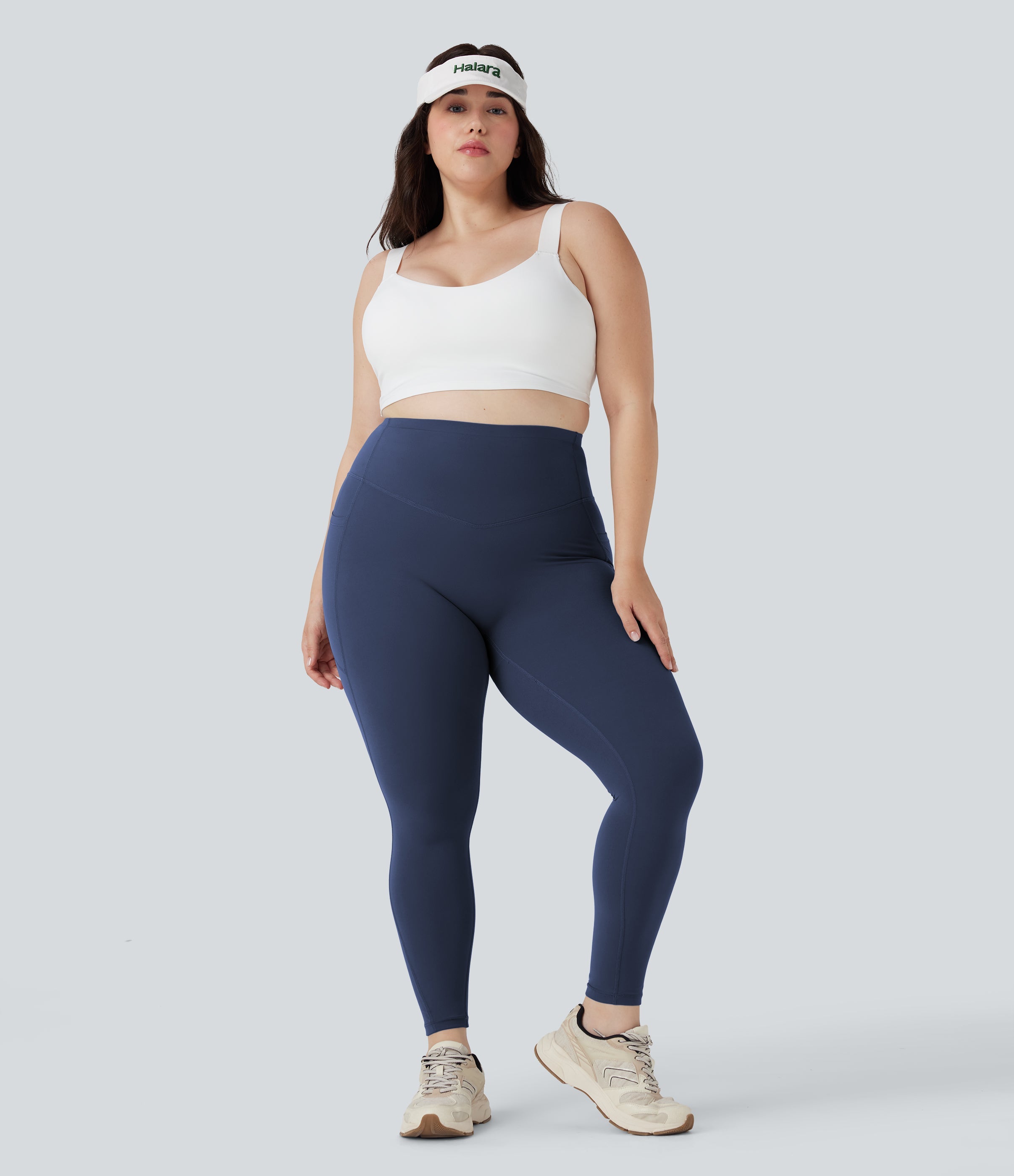 Plus Size UltraSculptTM SoCinched High Waisted Butt Lifting Tummy Control Shaping Training Leggings with Pockets