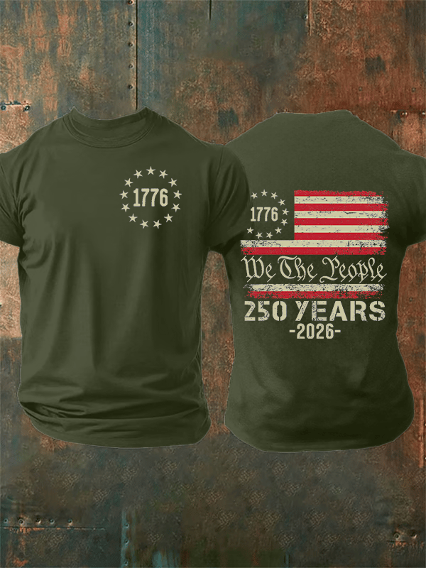 Men's  250 YEARS  Print Casual T-Shirt