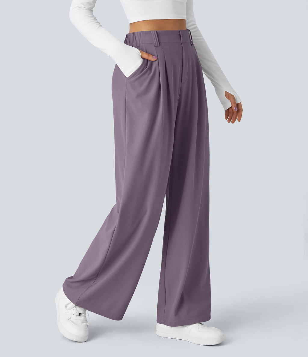 2026🔥 FlexTM High Waisted Pocket Straight Leg Work Pants