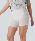 High Waisted Tummy Control Butt Lifting Casual Bodycon Skirt with Built-in Shapewear Shorts