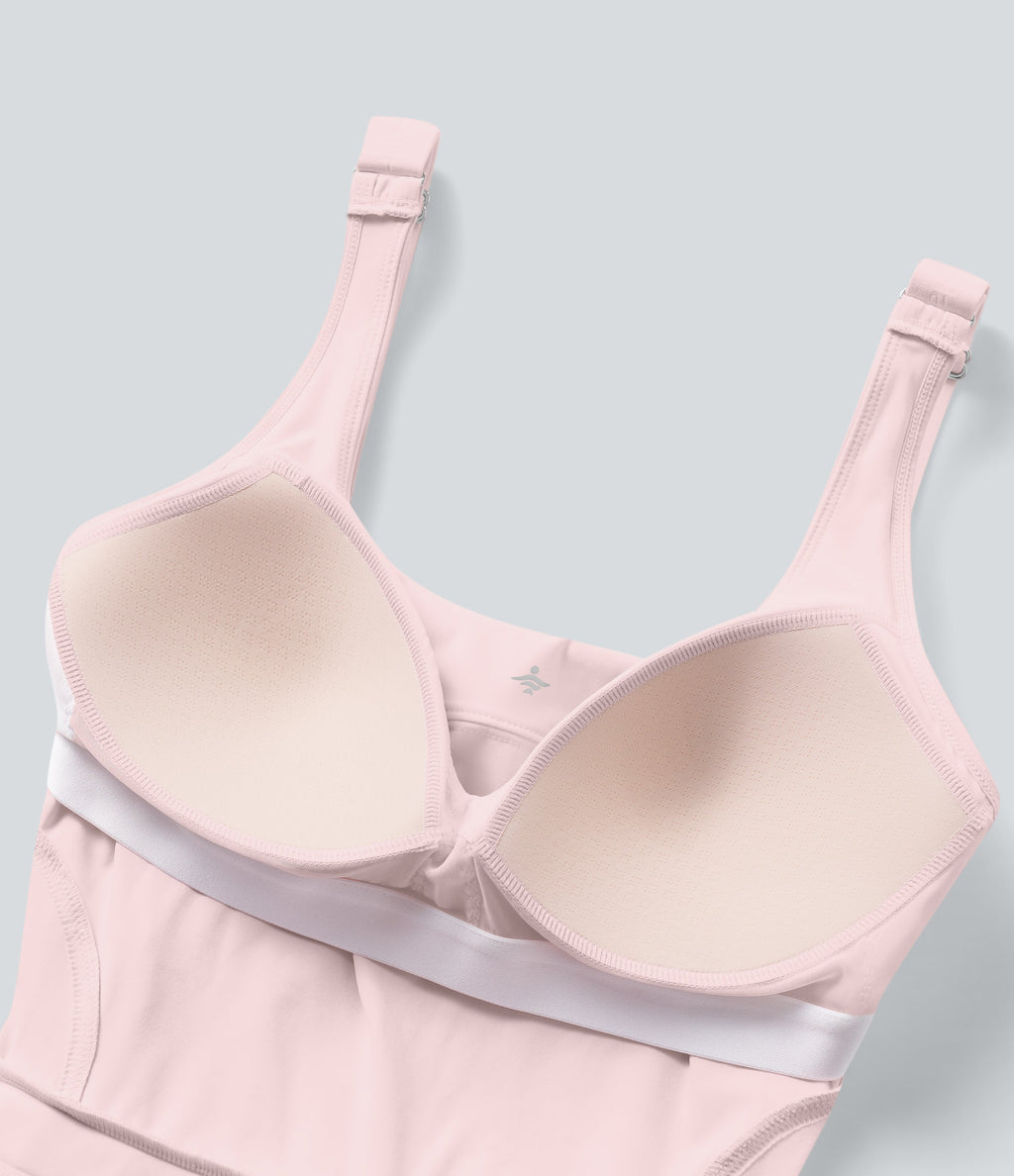 SoftlyZeroTM Plush Push-Up Molded Cups 2-in-1 Yoga Active Dress with Pockets-Easy Peezy