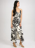 Tropical Waterfall Flounce Dress