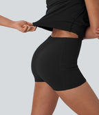 SoftlyZeroTM Plush Push-Up Molded Cups 2-in-1 Yoga Active Dress with Pockets-Easy Peezy-D/DD/DDD/F Cups