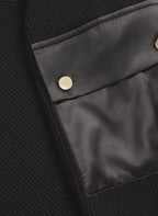 Buttoned Mock Neck Sweater