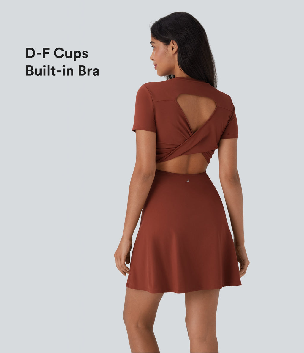 Cut Out Flare Mini Dance Active Dress-D/DD/DDD/F Cups