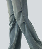 FlexTM Low Rise Adjustable Drawcord Stretchy Knit Casual Parachute Jeans with Multiple Pockets