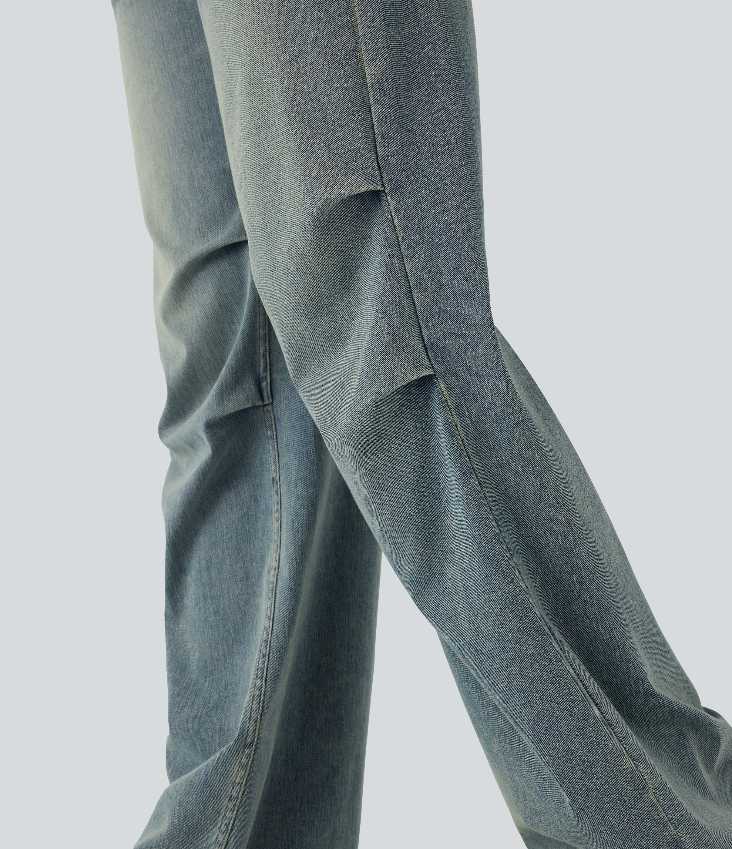 FlexTM Low Rise Adjustable Drawcord Stretchy Knit Casual Parachute Jeans with Multiple Pockets