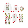 Family Christmas White Pajamas Set With Classic Christmas Character Print