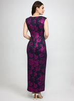 Foil Floral Print Dress