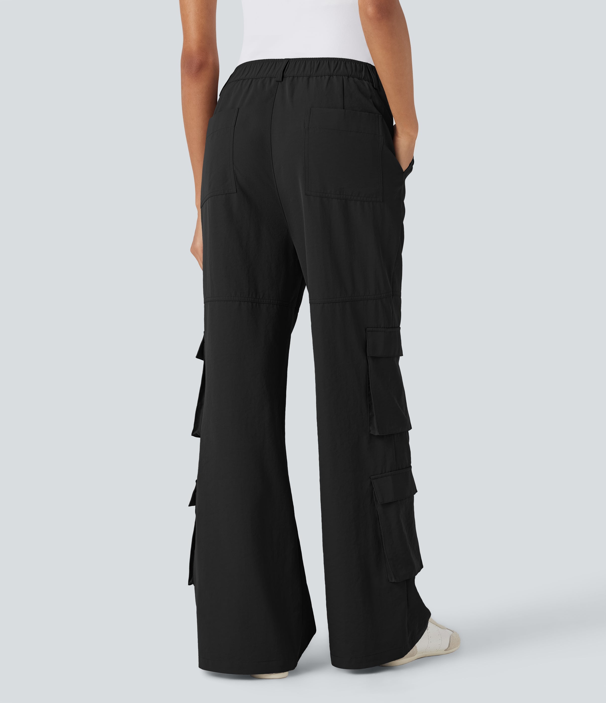 Mid Rise Casual Cargo Pants with Pockets