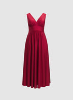 Fit & Flare V-Neck Dress