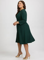 Buttoned-Tab Detail Dress