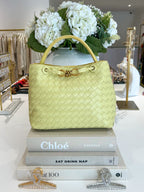 Woven Gold Infinity Detail Designer Style Handbag (11 Colours)