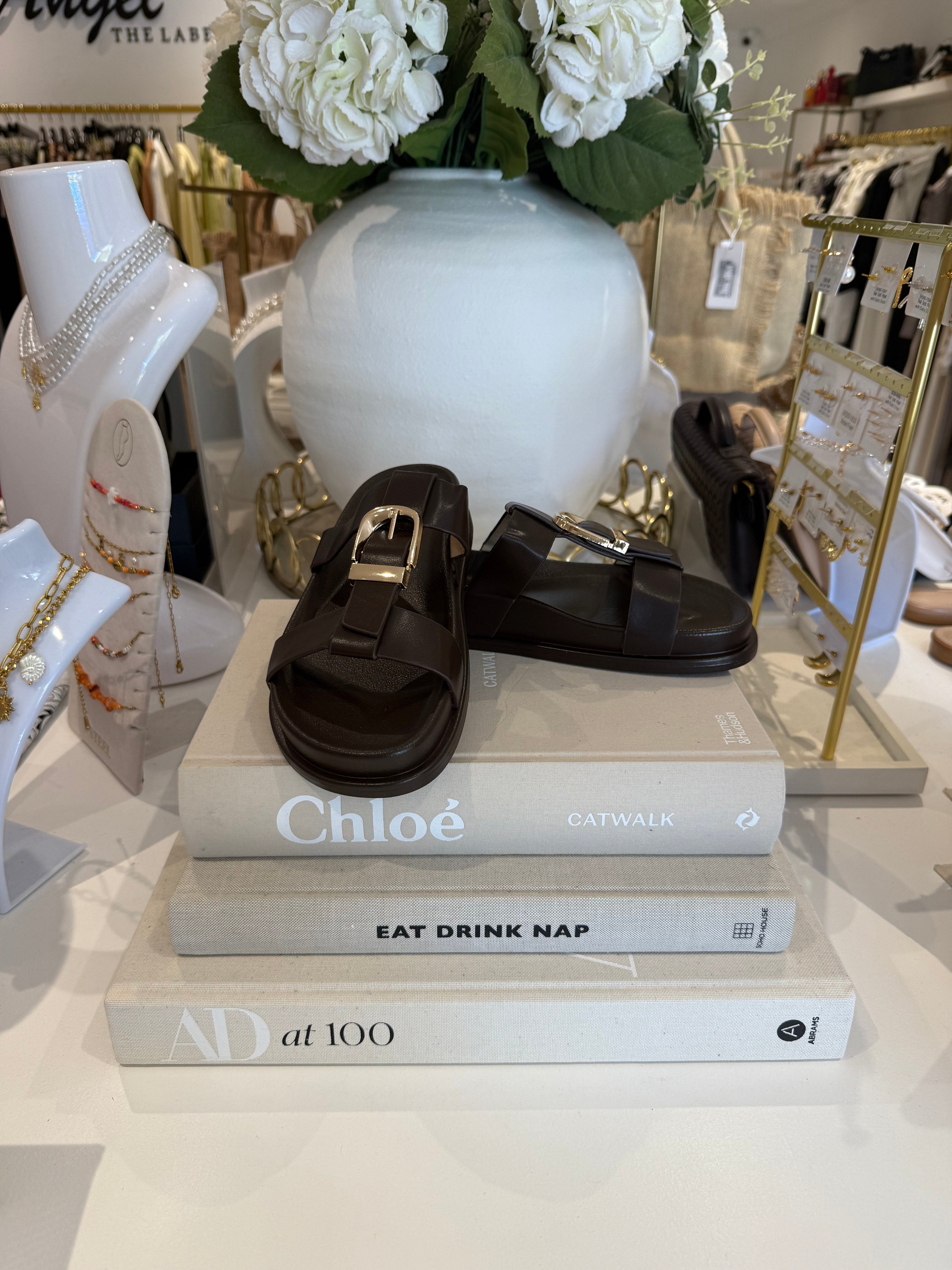 Vertical Buckle Double Strap Sandal (3 Colours)