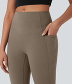 UltraSculptTM SoCinched High Waisted Scrunch Butt Lifting Tummy Control Side Pocket Shaping Workout Biker Shorts 9''
