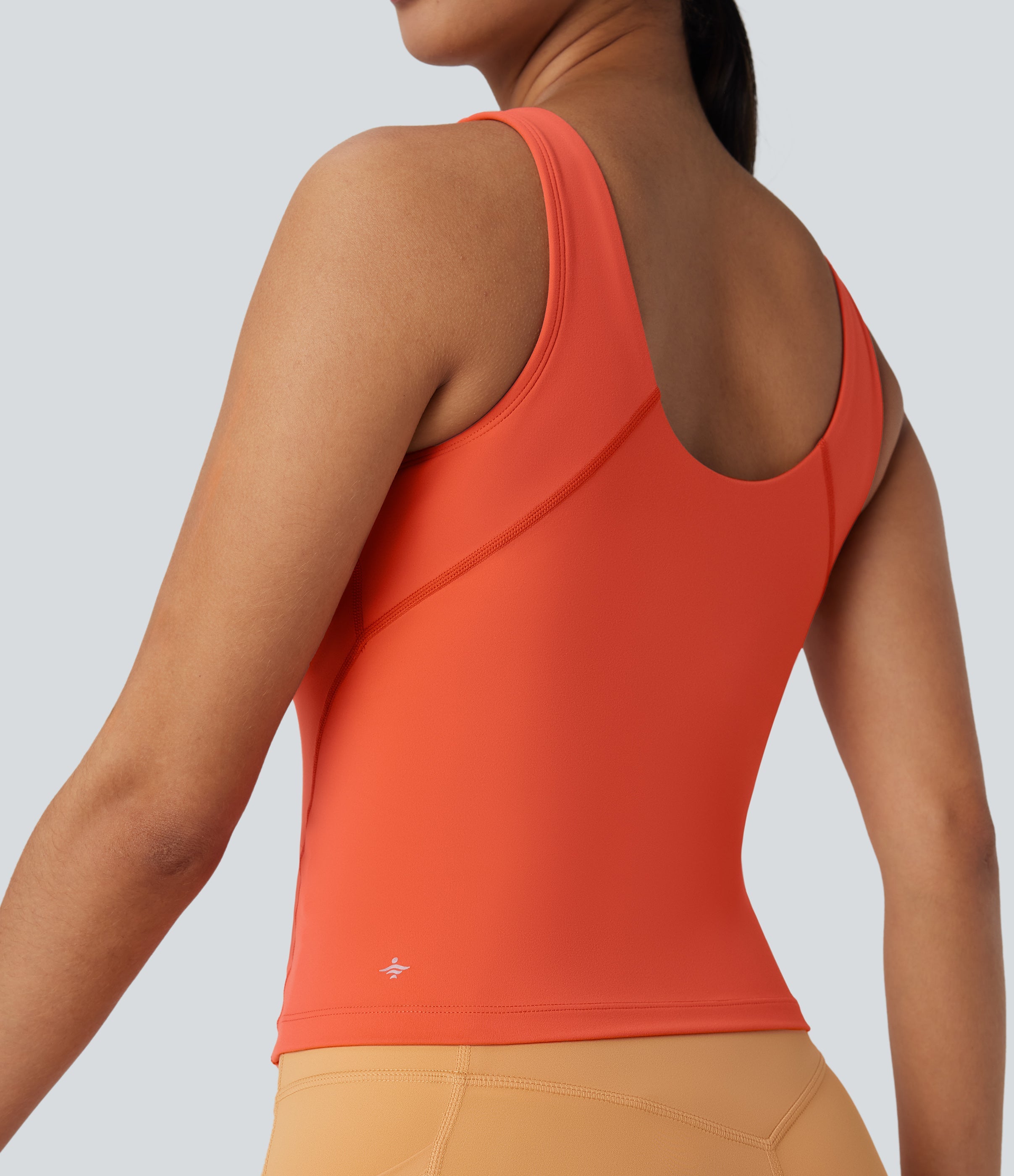 SoftlyZeroTM Plush Padded V Neck Running Tank Top-D/DD/DDD/F Cups